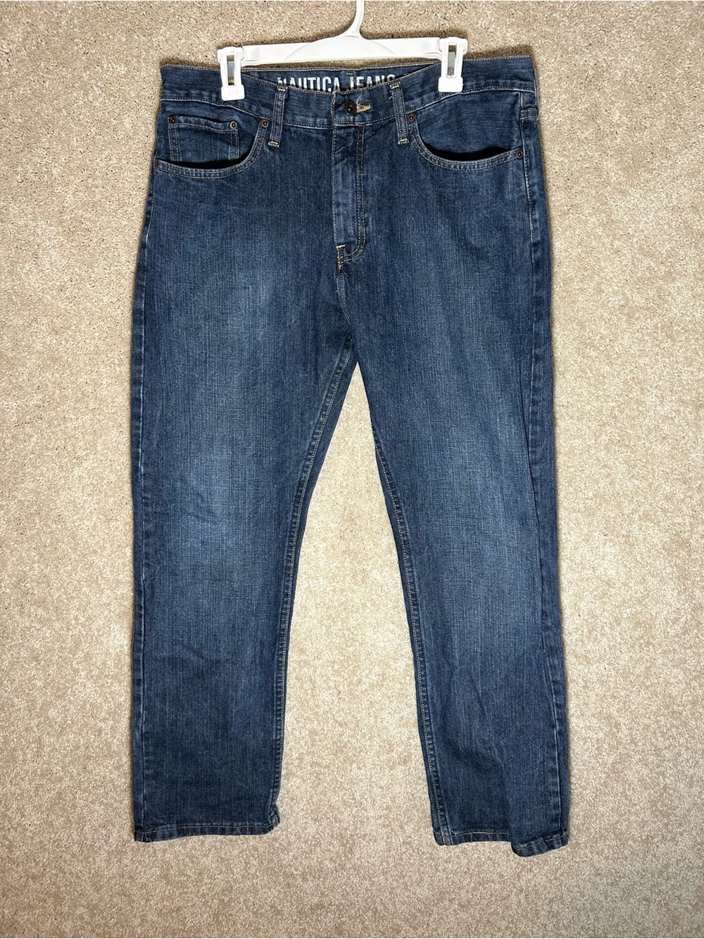 Nautica Men's Relaxed Dark Blue Denim Jeans